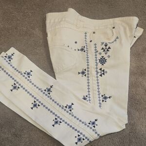 Inc Denim, White, Navy, And Light Blue Skinny Leg Jeans